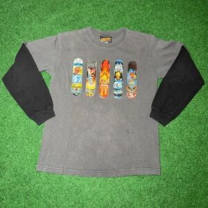 Vintage 90s Y2K World Industries Skater Grunge Kids Medium Long Sleeve T Shirt